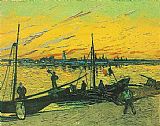 Vincent van Gogh Barges 1888 painting